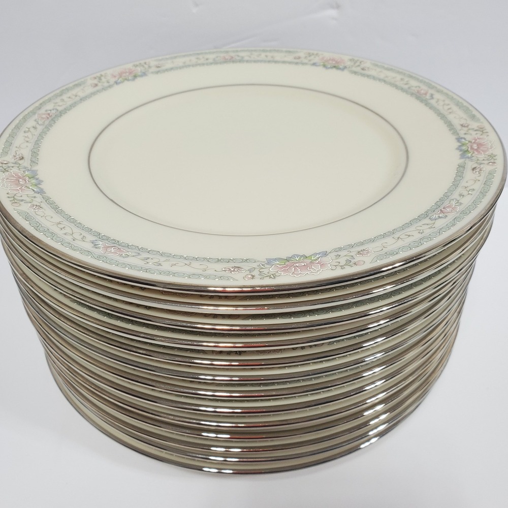 Lenox Charleston Cosmopolitan Collection Salad Plates Set of 13 Ivory Floral 8"